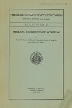 Mineral Resources of Wyoming by Frank W. Osterwald - $11.99