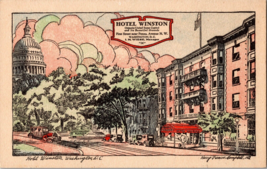 Vtg Postcard, Hotel Winstron, Located opposite of the US Capitol, Washington D.C - $6.79