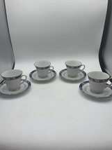 Noritake Prescott 3880 Tea coffee CUPS &amp; SAUCERS SETS, Legendary Set Of 4 - £27.17 GBP