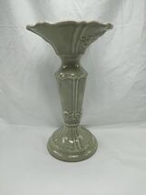 Vintage Ceramic Candlestick Base 8&quot; Leaf Round - $203.25 MXN