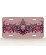 Gothic Pink Skull Barbed Novelty License Plate - $21.66 CAD