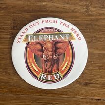 Vintage Elephant Red Beer Pin 3” Pinback Button Carlsberg 1990 Advertisi... - $12.38