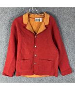 Chico&#39;s Sweater Women&#39;s 1 USA Medium Red Cardigan Wool Nylon - $41.81 CAD