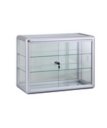 24 x 18 in. Glass Countertop Showcase Tower Display Case Silver - $294.65 CAD