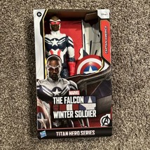 Marvel Titan Hero Falcon/ Winter Soldier 12” Figure Captain America Sam Wilson - £7.96 GBP