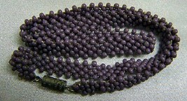 Vintage Hand beaded Lavender Purple Seed Bead Choker 14in - $19.54 CAD