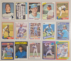 Milwaukee Brewers Lot of 15 MLB Baseball 1970&#39;s,80&#39;s,90&#39;s Paul Molitor - $15.28