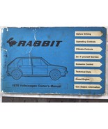 VW Volkswagen Rabbit 1978 Vintage Owners Manual Booklet North America Di... - £9.85 GBP