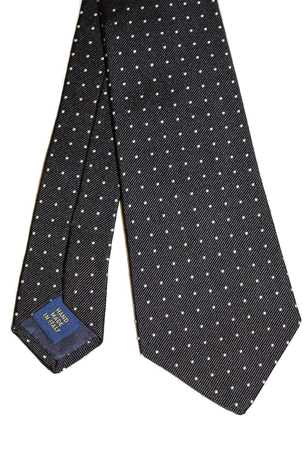 New Polo Ralph Lauren Men's Polka Dot Neck Tie BLACK $125 100% Silk - $59.83