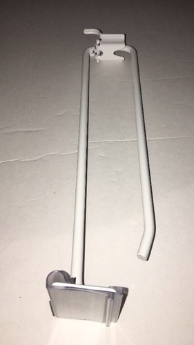 Bianco Slatwall / Pioli Tavola Ganci W/Prezzo Etichetta Scanner Supporto... - $29.36