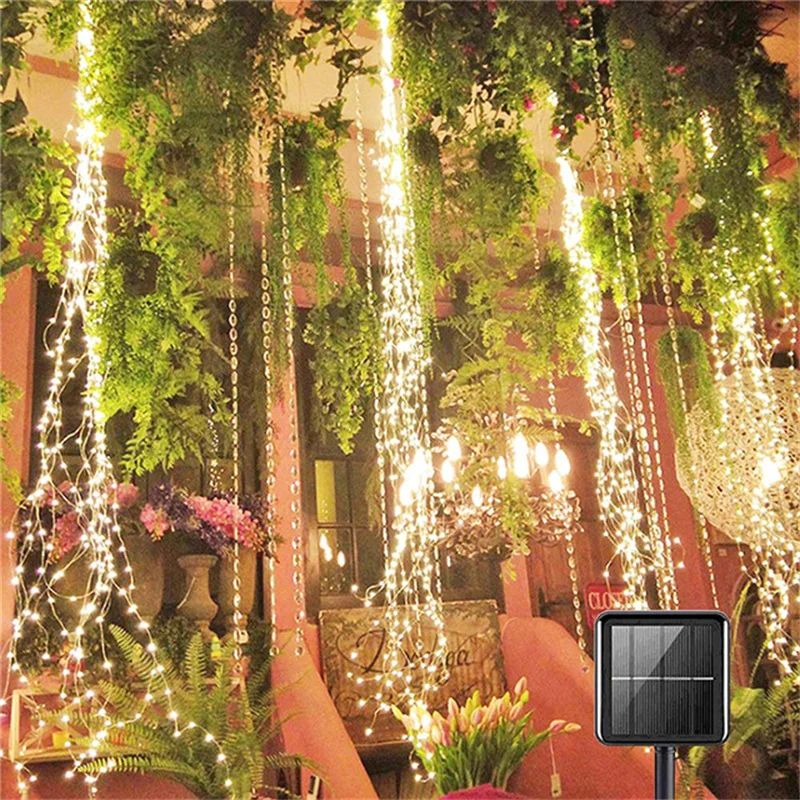 Solar Firefly Bunch Lights 8 Flashing Modes Fairy Copper Wire Decorative Vine So - £157.30 GBP