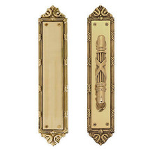 Brass Accents D05-K723A-GTN-613VB 2.37 in. Ribbon &amp; Reed Plate Passage Set,  - £108.32 GBP