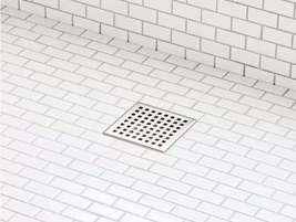 New Brushed Stainless Steel 4&quot; Thornton Square Shower Drain - with Drain... - $129.95