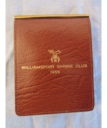 Gahna Men&#39;s Buffalo Calf Bi Fold Wallet Williamsport Shrine Club 1959 - £19.49 GBP