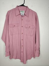 Men&#39;s Orvis Shirt Button Up Pockets Buzz Off Outdoors Pink Size Large  - $15.95