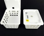 (Lot of 2) IKEA Rundbal Storage Basket W/ Lid Stackable White 7x5.5x3.25&quot;  - $16.92