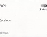 2021 Cadillac Escalade Owner&#39;s Manual Original [Paperback] Cadillac OEM - £70.49 GBP