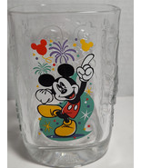 Mickey Mouse Walt Disney World Magic Kingdom 2000 Square Glass Cup McDon... - $7.92