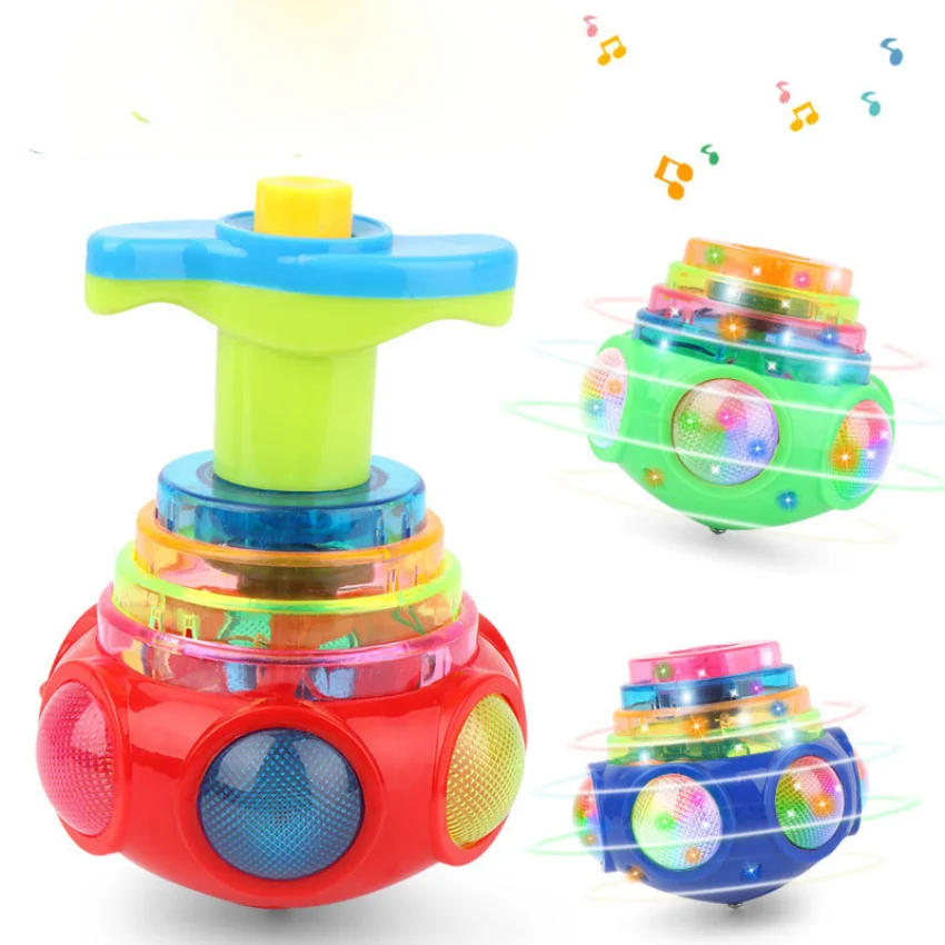 Light Music Rotating Gyro Fidget Spinner With Launcher Spinning Top Toys... - £8.86 GBP