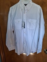 Wrangler Mens Painted Desert Basic Shirt, White, L Ivory Buttondown - $24.74