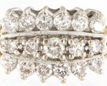 Women&#39;s Cluster ring 14kt Yellow and White Gold 353388 - £638.56 GBP