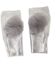 MSRP $39 Inc International Concepts Foiled Fingerless Gloves Gray Size OSFA - £8.42 GBP