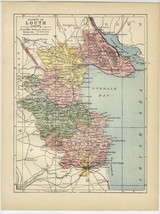 1902 Antique Map Of The County Of Louth / Ireland - £22.34 GBP