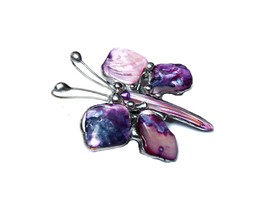 Butterfly , Pendant Brooch , 2 in 1 , Butterfly , mother of pearl , brow... - $41.00