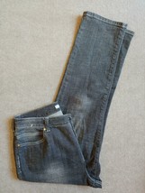 Chicos Platinum Jeans Womens Size 1.5 Short Medium 10 Gray Straight Leg Cotton - £18.69 GBP
