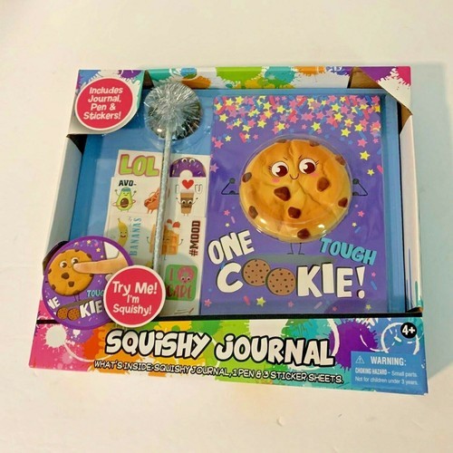 New Squishly Journal Pen &amp; Stickers One Tough Chocolate Chip Cookie - $4.95