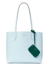 New Kate Spade Ava Reversible Tote with Pouch Double Faced Frosty Ski / Dust bag - £90.30 GBP
