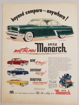 1952 Print Ad The &#39;52 Ford Monarch Monterey, Convertible, 2-Dr, 4-Dr, Canada - £13.36 GBP