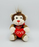 Sound N Light Singing 6&quot; Brown Plush Valentine Love Monkey Sings &quot;What i... - £11.15 GBP