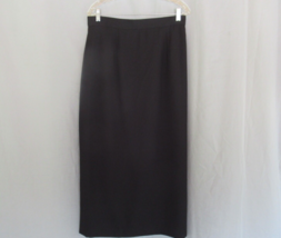 Focus 2000 skirt pencil long  Size 10 black lined 14&quot; back slit - $13.67