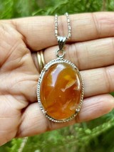 White Gold Filled Agate, Akik Fashion Pendant Locket Free Assorted Chain #3 - $15.67