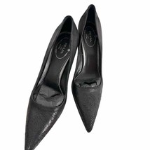 RETRO Prada Calzature Donna NIB Stiletto heels black Perf Size 37.5/7.5 ... - $614.79