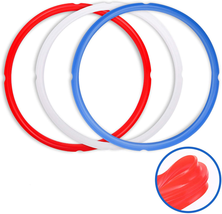 Sealing Rings For Instant Pot Accessories of 6 Qt Models Red Blue And Clear NEW - £12.14 GBP