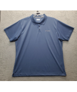 Columbia Polo Shirt Mens XL Blue Omni Wick Performance Short Sleeve Pull... - $430.87 MXN