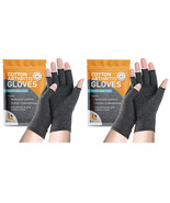 2 BracEasy Compression Gloves: Open-Fingertip Arthritis Gloves; Fingerle... - $18.95