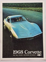 GENUINE ORIGINAL 1968 CHEVROLET CORVETTE Dealers Brochure - NICE - $16.82