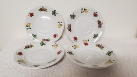Set of 4 Gibson Orchard 7&quot; Bread Dessert Plate Berries Pears Apples Plum Grapes - £6.33 GBP