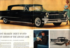1958 Lincoln Motor Car Premiere Landau Vintage Print Ad pretty women e3 - £19.21 GBP