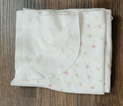 Gerber White Pink Purple Green Yellow Butterfly Cotton Flannel Receiving... - £27.68 GBP