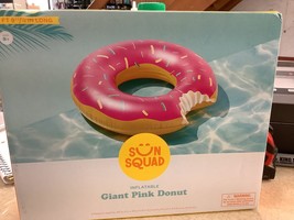 Strawberry Donut Pool Float Bright Pink - Sun Squad - £5.03 GBP