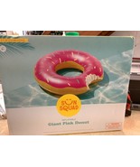 Strawberry Donut Pool Float Bright Pink - Sun Squad - £5.02 GBP