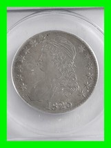 1825 50c Capped Bust Half Dollar - Graded ANACS AU 50 About Uncirculated Cleaned - £229.44 GBP