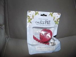 Ryan &amp; Rose Cutie Pat Pacifier and Teether Round Stage 2 Nipple Pinot NEW - £18.38 GBP
