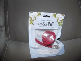 Ryan &amp; Rose Cutie Pat Pacifier and Teether Round Stage 2 Nipple Pinot NEW - £22.84 GBP