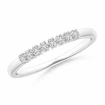 ANGARA Eight Stone 4-Prong Set Diamond Wedding Band in 14K Gold (HSI2, 0.17 Ctw) - £383.81 GBP