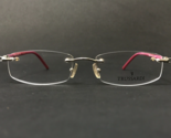 Trussardi Eyeglasses Frames TE 10831 A97 Pink Silver Rectangular 52-17-130 - £55.75 GBP